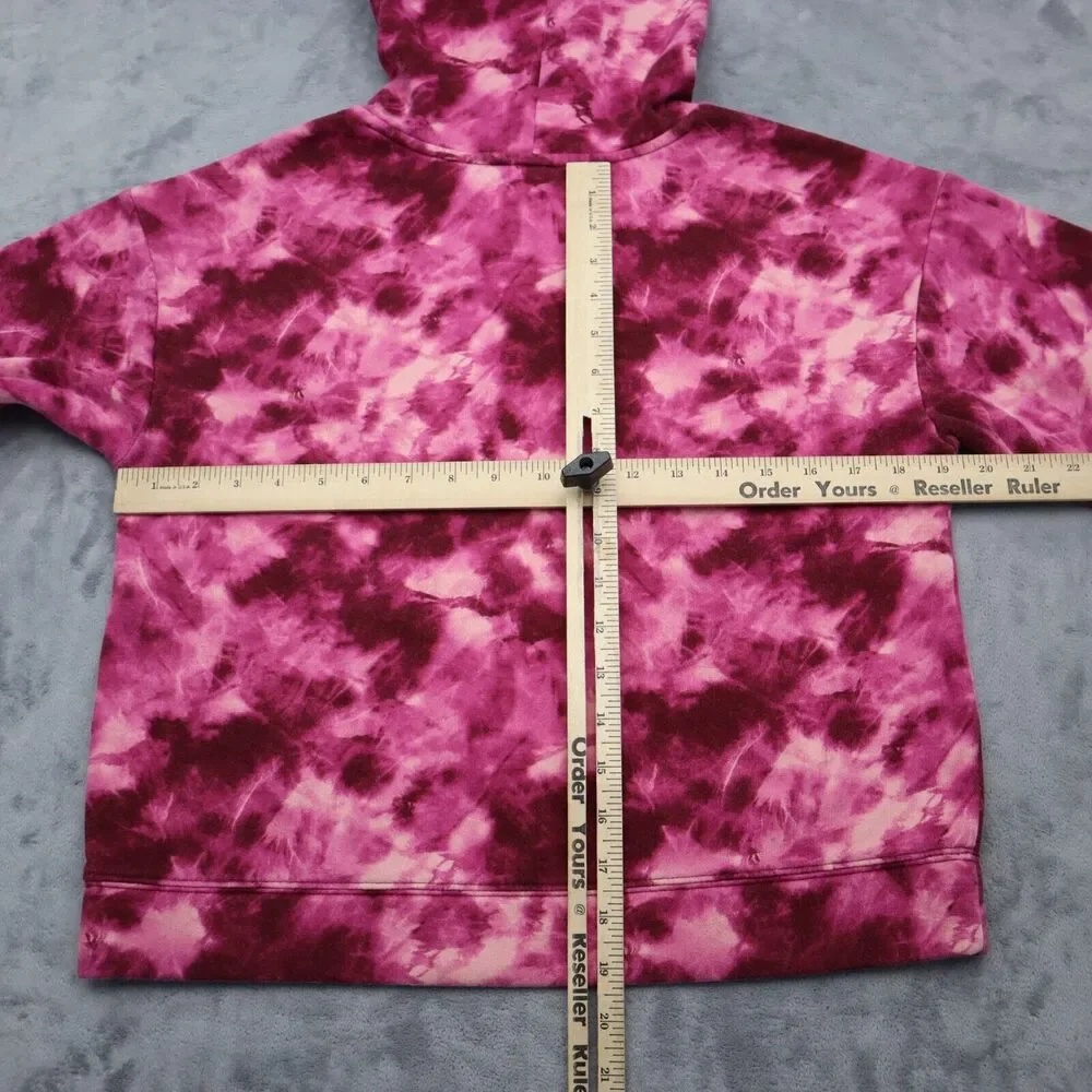 Old Navy Sweater Girls XL Pink Tie Dye Long Sleeve Pocket Pull Over Hoodie